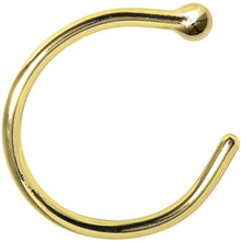 将图片加载到图库查看器，20G 3/8 Solid 18K Yellow Gold Nose Hoop
