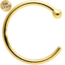 Load image into Gallery viewer, 20G 5/16 Solid 18K Yellow Gold Nose Hoop
