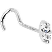 Load image into Gallery viewer, 14k White Gold 1.5mm Genuine Diamond Marquise Nose Ring
