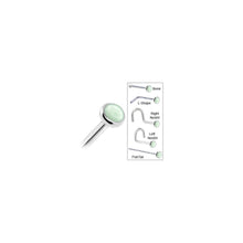 将图片加载到图库查看器，Solid 14K White Gold 2mm Aventurine Quartz Nose Ring
