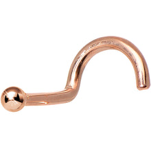 将图片加载到图库查看器，Solid 14K Rose Gold 1.5mm Ball Nose Ring
