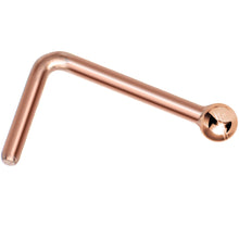 将图片加载到图库查看器，Solid 14K Rose Gold 1.5mm Ball Nose Ring
