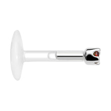 Load image into Gallery viewer, 16G 1/4 14K White Gold January 1.5mm CZ Bioplast Push in Cartilage Earring
