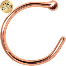 Load image into Gallery viewer, 20G 5/16 Solid 14K Rose Gold Nose Hoop
