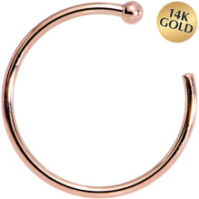 将图片加载到图库查看器，20G 3/8 14k Solid Rose Gold Nose Hoop
