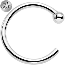 Load image into Gallery viewer, 20G 1/4 925 Sterling Silver Nose Hoop
