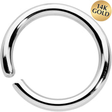 Load image into Gallery viewer, 14G 3/8 Handcrafted Solid 14k White Gold Seamless Circular Ring
