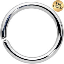 将图片加载到图库查看器，14G 7/16 Handcrafted Solid 14k White Gold Seamless Circular Ring
