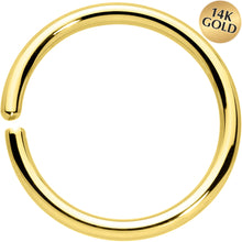 将图片加载到图库查看器，14G 1/2 Handcrafted Solid 14k Yellow Gold Seamless Circular Ring
