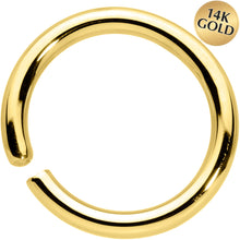 Load image into Gallery viewer, 14G 3/8 Handcrafted Solid 14k Yellow Gold Seamless Circular Ring
