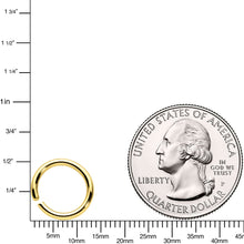 Load image into Gallery viewer, 14G 3/8 Handcrafted Solid 14k Yellow Gold Seamless Circular Ring
