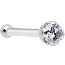 Load image into Gallery viewer, 14k Solid White Gold Genuine 1.5mm Diamond Micro Nose Ring
