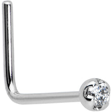 Load image into Gallery viewer, 14k Solid White Gold Genuine 1.5mm Diamond Micro Nose Ring

