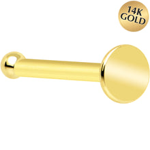 将图片加载到图库查看器，20G Solid 14k Gold Flat Disc Nose Bone
