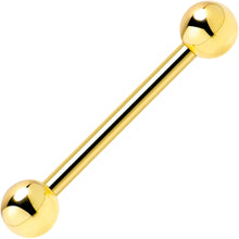 Load image into Gallery viewer, 14k Solid Gold Ball Internally Threaded Barbell Tongue Ring
