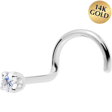 将图片加载到图库查看器，14k White Gold 2mm Moissanite Nose Ring
