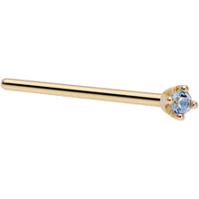 Load image into Gallery viewer, Solid 18K Yellow Gold 1.5mm Genuine Topaz Nose Ring
