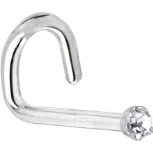 Load image into Gallery viewer, Platinum 1.5mm Genuine Diamond Nose Ring
