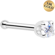 Load image into Gallery viewer, Solid 14K White Gold 2mm Genuine Diamond Nose Ring
