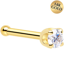 Load image into Gallery viewer, 14k Yellow Gold 2mm Lab Grown Diamond Nose Ring
