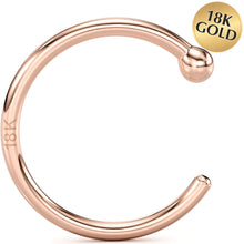 将图片加载到图库查看器，20G 5/16 Solid 18K Rose Gold Nose Hoop
