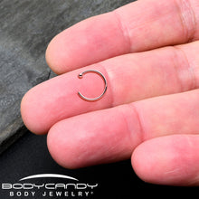 将图片加载到图库查看器，20G 5/16 Solid 18K Rose Gold Nose Hoop
