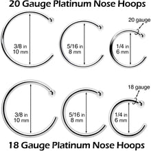 Load image into Gallery viewer, Real Platinum Nose Hoop - Hypoallergenic &amp; Luxurious

