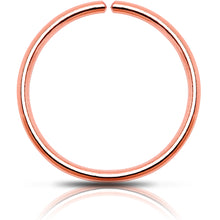 Load image into Gallery viewer, Single Hoop Nose 14k Rose Gold Filled Nose Hoop Ring
