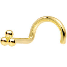 将图片加载到图库查看器，14k Yellow Gold 3mm Trinity Nose Ring
