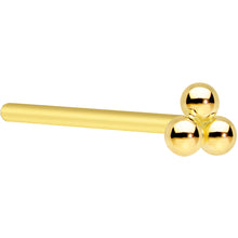 将图片加载到图库查看器，14k Yellow Gold 3mm Trinity Nose Ring
