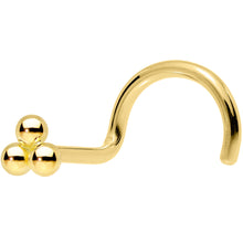 将图片加载到图库查看器，14k Yellow Gold 3mm Trinity Nose Ring
