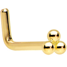 将图片加载到图库查看器，14k Yellow Gold 3mm Trinity Nose Ring
