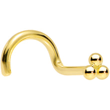 将图片加载到图库查看器，14k Yellow Gold 3mm Trinity Nose Ring
