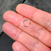 Load image into Gallery viewer, 20G 5/16 Solid 14K White Gold Nose Hoop
