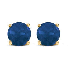 Load image into Gallery viewer, 14K White Gold 5X5MM Round Purple Amethyst Solitaire Stud Earrings
