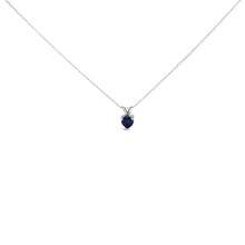 Load image into Gallery viewer, 14K White Gold 5X5 MM Heart Shaped Purple Amethyst Solitaire Pendant Necklace
