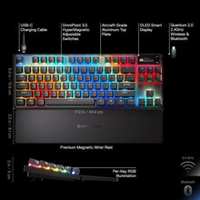 Load image into Gallery viewer, SteelSeries Apex 3 RGB Gaming Keyboard – Water Resistant – Black – Certified Refurbished
