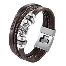 将图片加载到图库查看器，Trendy Modern Jewelry Leather Bracelet Men Braided Multilayer Anchor Bracelets Ladies Rope Chain for Male Jewelry Classic Style
