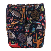 Load image into Gallery viewer, Luxury Charcoal Bamboo Baby Cloth Diaper Nappy Washable Reusable Double Gusset Square Tabs Nappies for Baby and Kids
