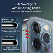 Load image into Gallery viewer, Gradient Laser Aurora Hydrogel Film For iPhone 13 11 12 Pro Max Mini X XS XR 7 8 Plus SE 2 Screen Protector Soft Full Back Cover  Thin Scratch Resistant Back Screen Guard for Iphone
