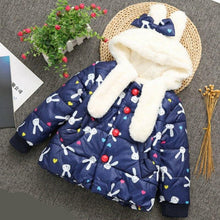 Load image into Gallery viewer, Luxury Newborn Children Plus Cute Hooded Cotton Jacket  Infant Clothing for Baby Girls In Elegant Colorful Design  For Winter
