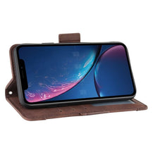 将图片加载到图库查看器，Wallet Cases For iPhone XR Case Magnetic Closure Flip Cover For iPhone X XS Max Leather Card Photo Holder Phone Bags PU Leather Flip Case Cover Stand Pocket for iPhone
