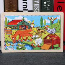 将图片加载到图库查看器，24 Slice Wood Puzzles Children Adults Vehicle Puzzles Wooden Toys Learning Education Environmental Assemble Educational Games For Kids and Babies
