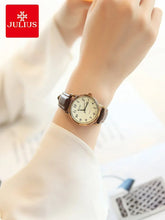 将图片加载到图库查看器，Top Julius Women's Watch Japan Quartz Hours Auto Date Fine Fashion Woman Clock Real Leather Strap Girl's Retro Birthday Gift Box
