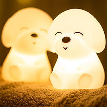 Load image into Gallery viewer, Dog LED Night Light Touch Sensor Remote Control Colors  USB Rechargeable Silicone Puppy Lamp For Children Kids Baby Perfect Gift
