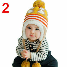 Load image into Gallery viewer, Modern New Baby Boys and Girls Winter Warm Knitted Crochet Ear flap Beanie Wool Cute Penguin Cap For Kids
