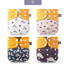 Load image into Gallery viewer, Modern Eco-friendly Diaper New 4pcs/set Washable Coffee Mesh Cloth Diaper Cover Adjustable Nappyies For Kids
