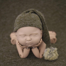 Load image into Gallery viewer, Modern Newborn Photography Props Knit Cap With Fur Ball For Newborn Baby Cap Great For Photo Studio Photography Props Cap Beanie Baby
