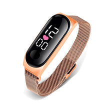 将图片加载到图库查看器，STEVVEX Men's Business Electronic Watch Simple Luxury Steel Belt Folding Buckle Sports Digital Watch For Men and woman
