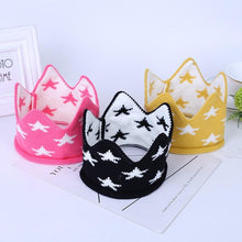 将图片加载到图库查看器，Modern Luxury New Trend  Baby Hat Girls and Boys Crown Knitted Cap Toddler Empty Top Hats Newborn Design Woolen Yarn Bonnet For Kids

